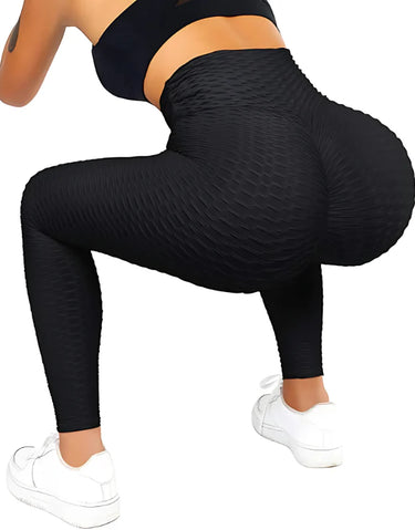 Legging Push Up Noir - vu de derrière - position squat - cocoonease